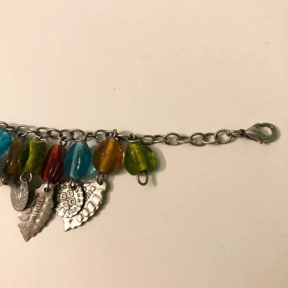 Lot of 2 Bracelets with Charms Leaves Birds Nature Style - Picture 12 of 16